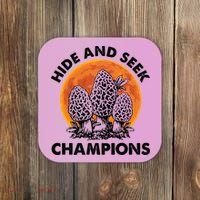 Morels Mushroom Red Moon Hide And Seek Champion Gift Coaster thumb 0
