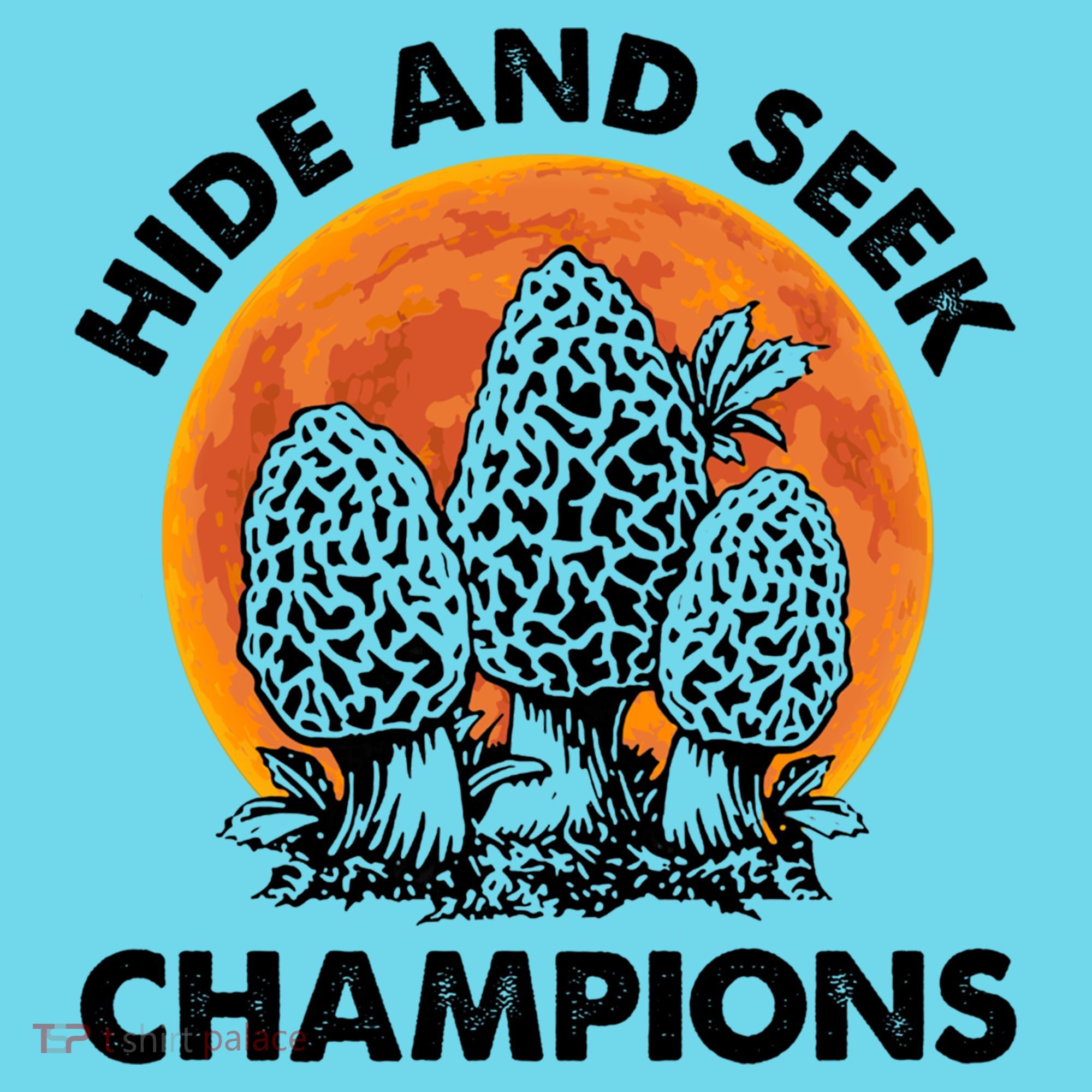 Morels Mushroom Red Moon Hide And Seek Champion Gift Long Sleeve Shirt
