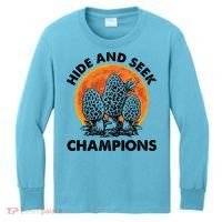 Morels Mushroom Red Moon Hide And Seek Champion Gift Kids Long Sleeve Shirt thumb 0