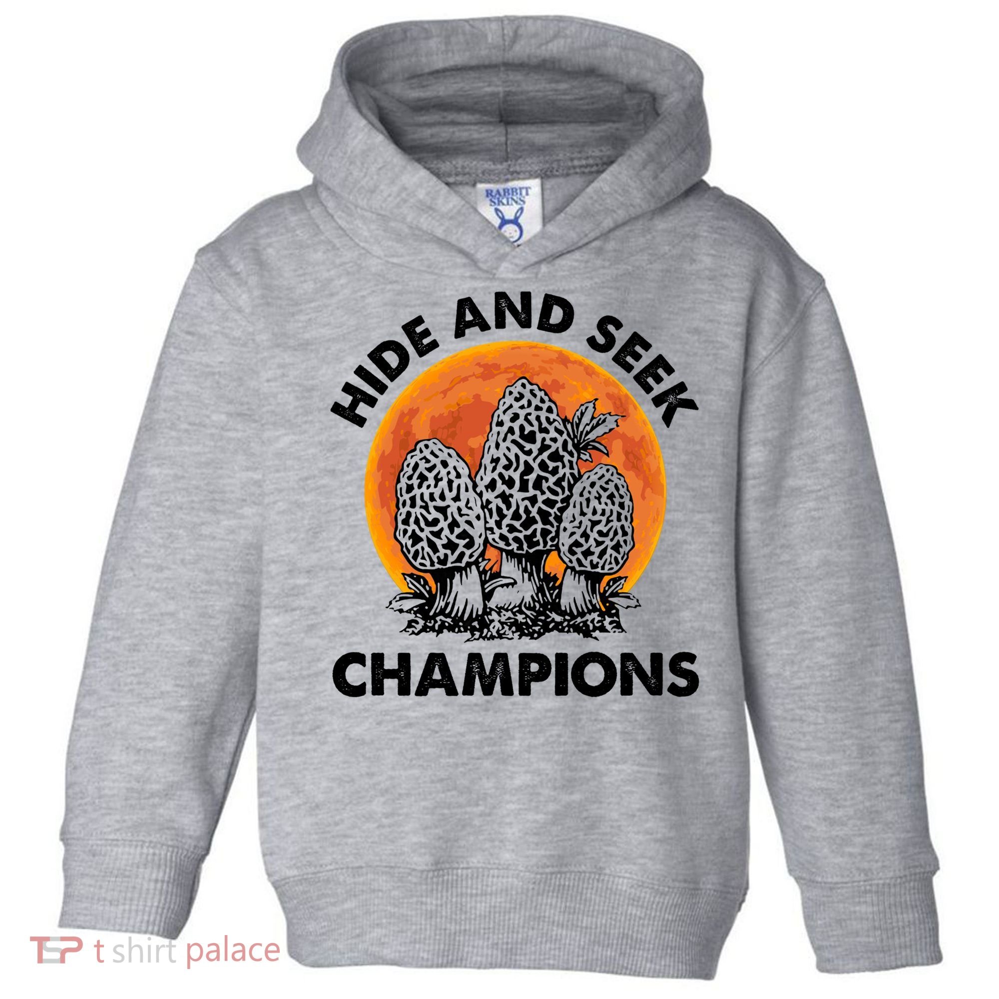 Morels Mushroom Red Moon Hide And Seek Champion Gift Toddler Hoodie