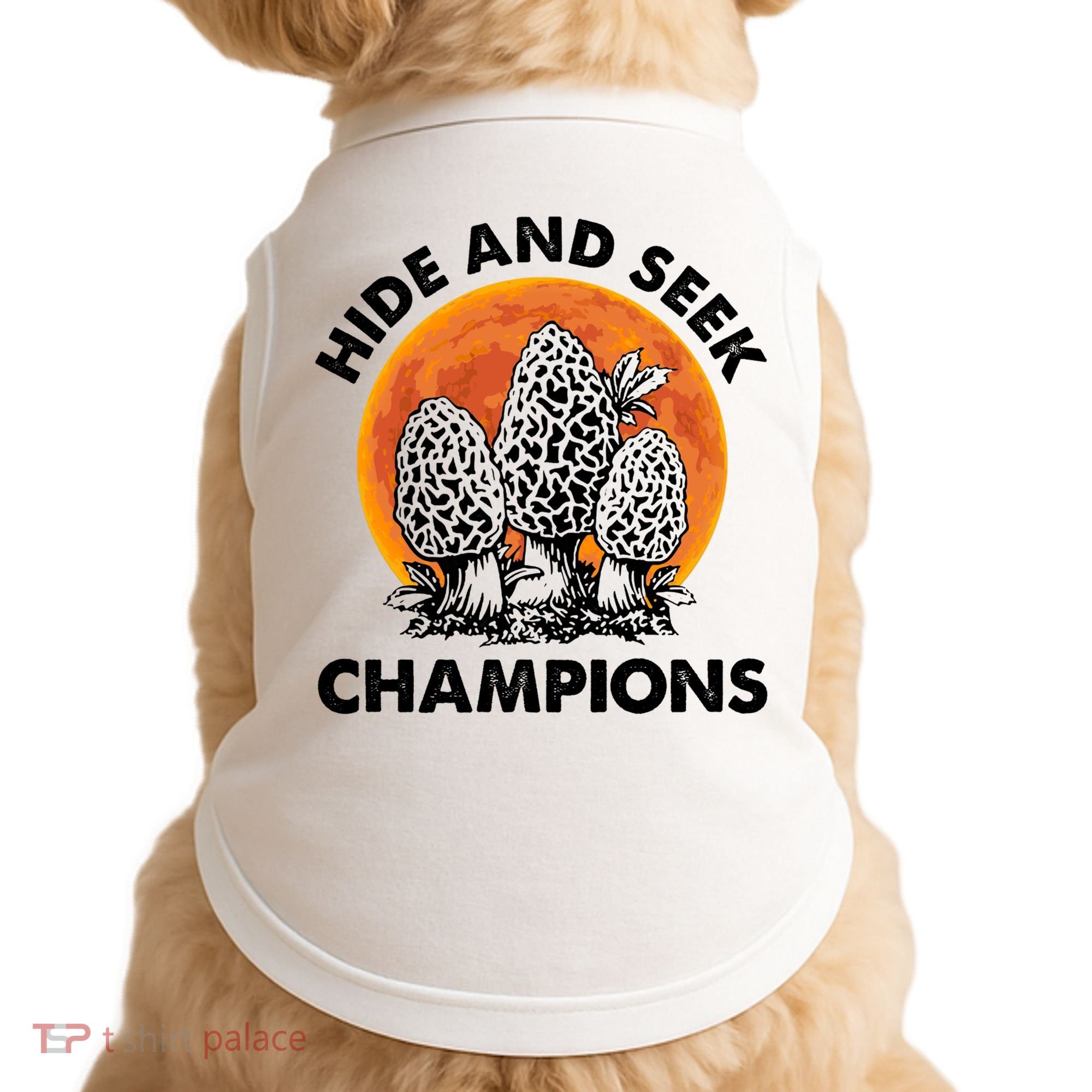 Morels Mushroom Red Moon Hide And Seek Champion Gift Doggie Tank