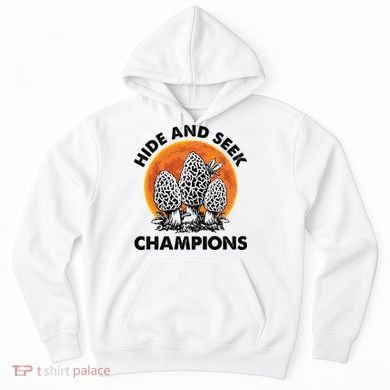 Morels Mushroom Red Moon Hide And Seek Champion Gift Hoodie