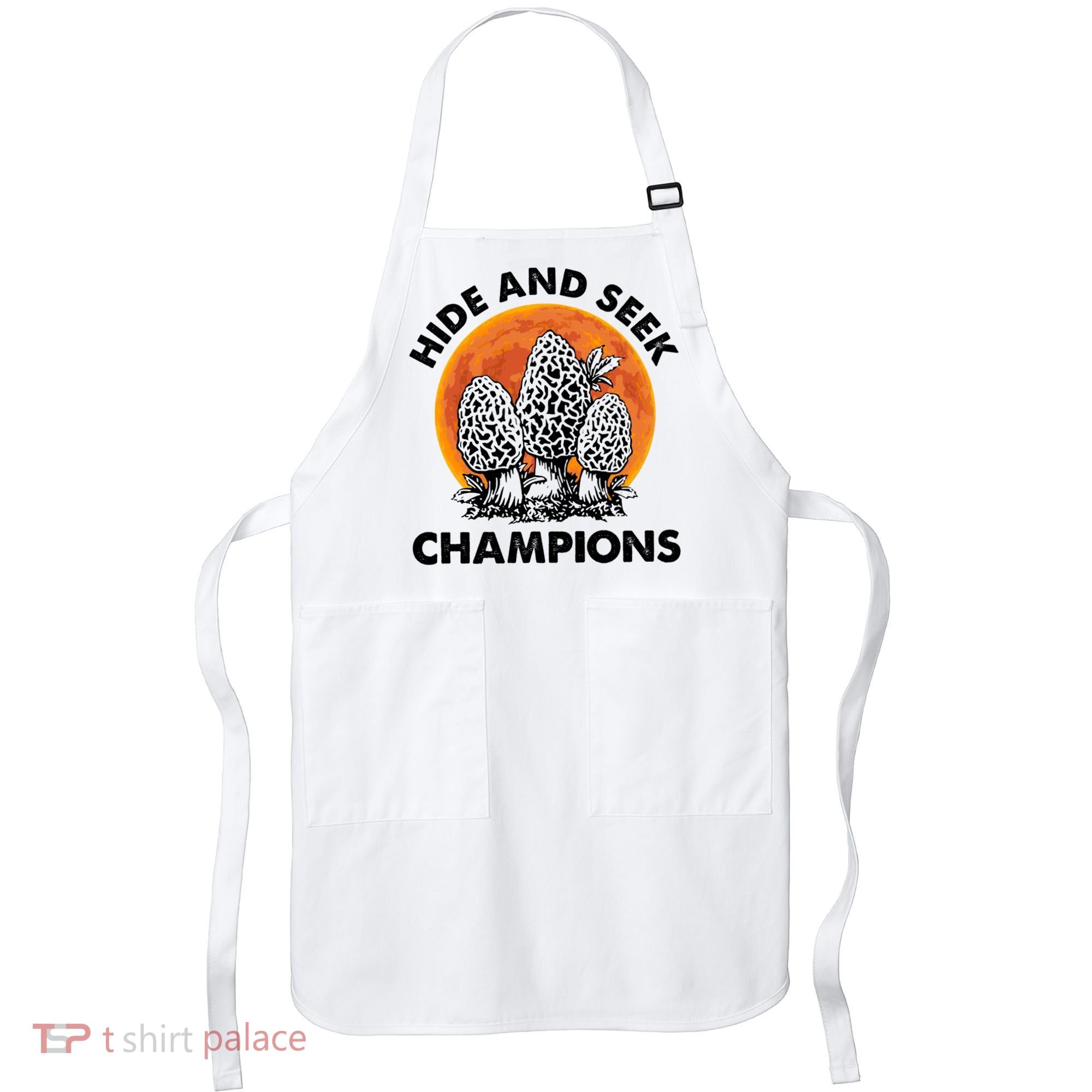 Morels Mushroom Red Moon Hide And Seek Champion Gift Apron