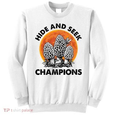 Morels Mushroom Red Moon Hide And Seek Champion Gift Sweatshirt