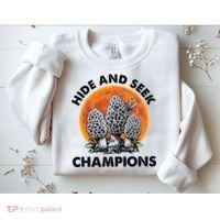 Morels Mushroom Red Moon Hide And Seek Champion Gift Sweatshirt thumb 2