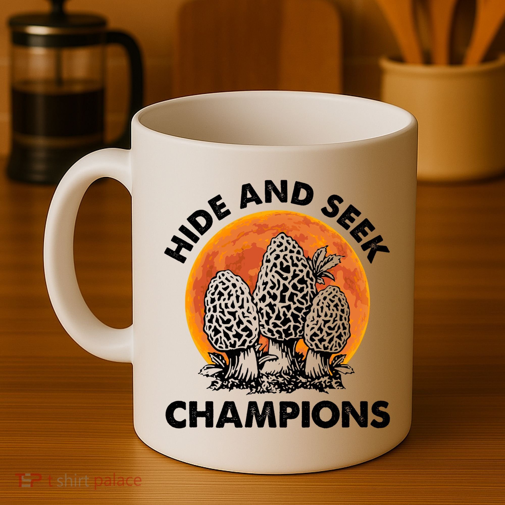 Morels Mushroom Red Moon Hide And Seek Champion Gift Coffee Mug