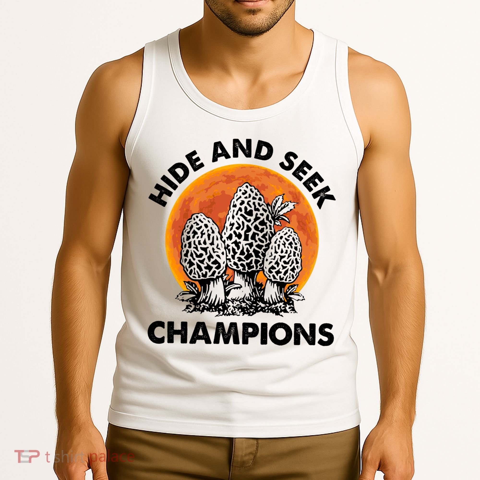 Morels Mushroom Red Moon Hide And Seek Champion Gift Tank Top