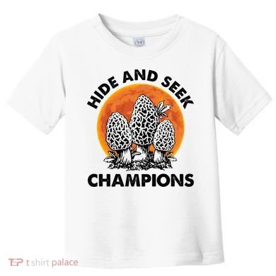 Morels Mushroom Red Moon Hide And Seek Champion Gift Toddler T-Shirt