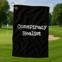 Mindy Mf Robinson Wearing Conspiracy Realist Golf Towel thumb 1