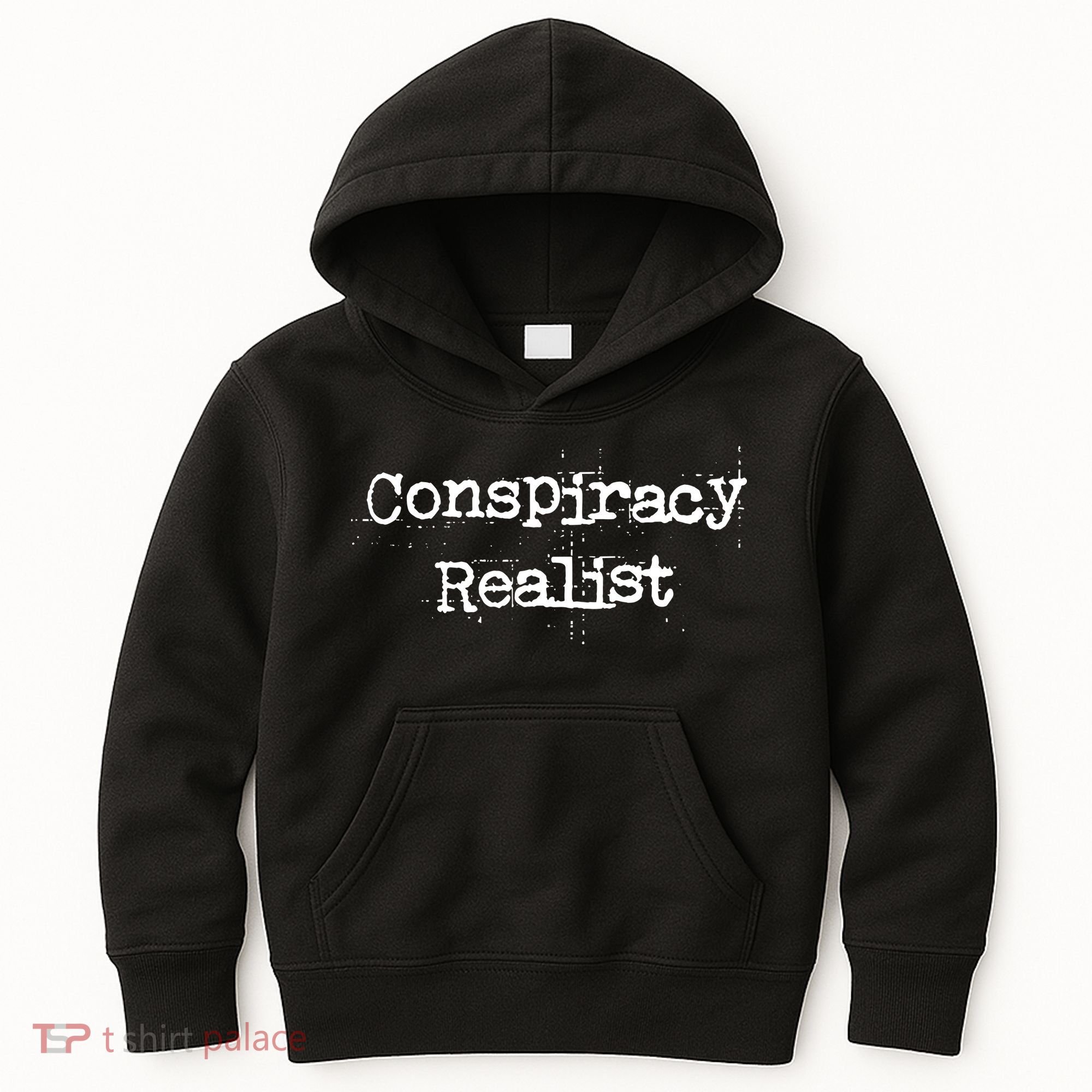 Mindy Mf Robinson Wearing Conspiracy Realist Kids Hoodie