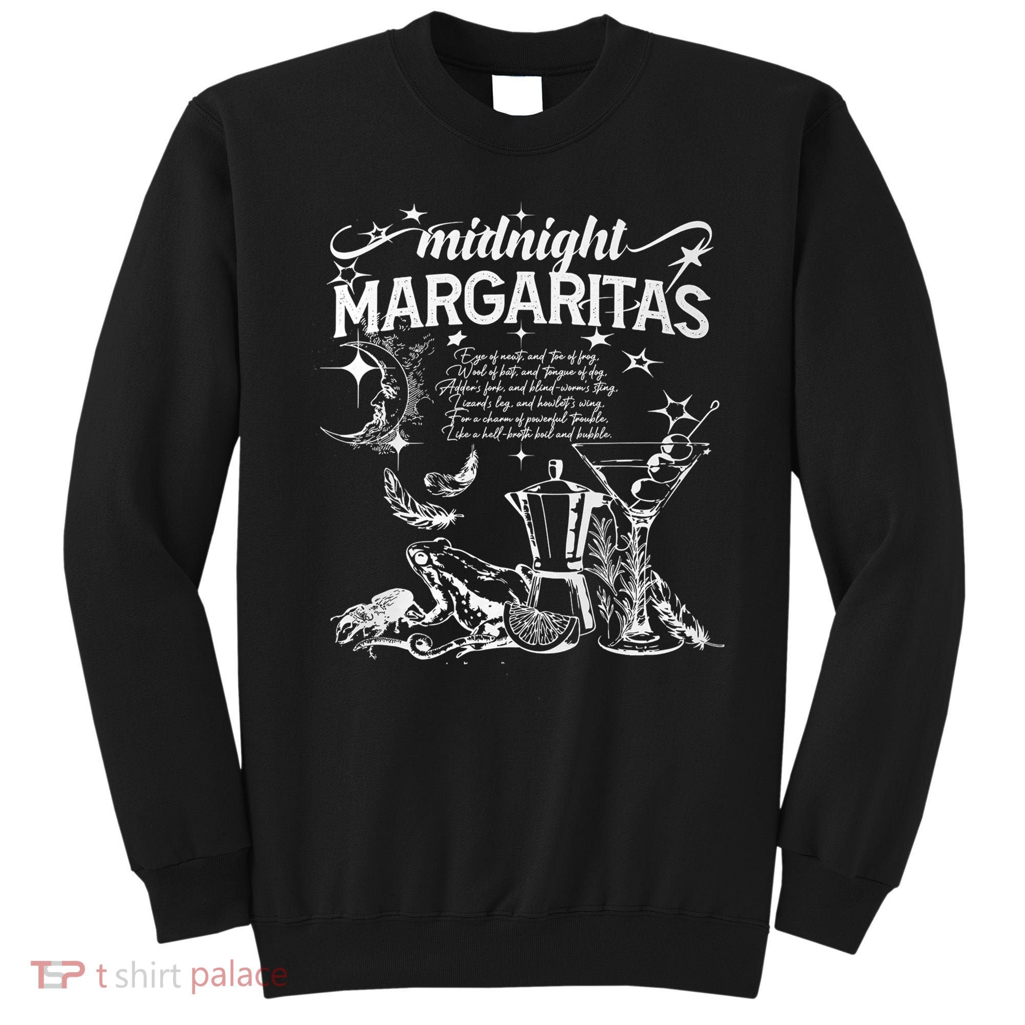 Midnight Margaritas Recipe Halloween Sweatshirt