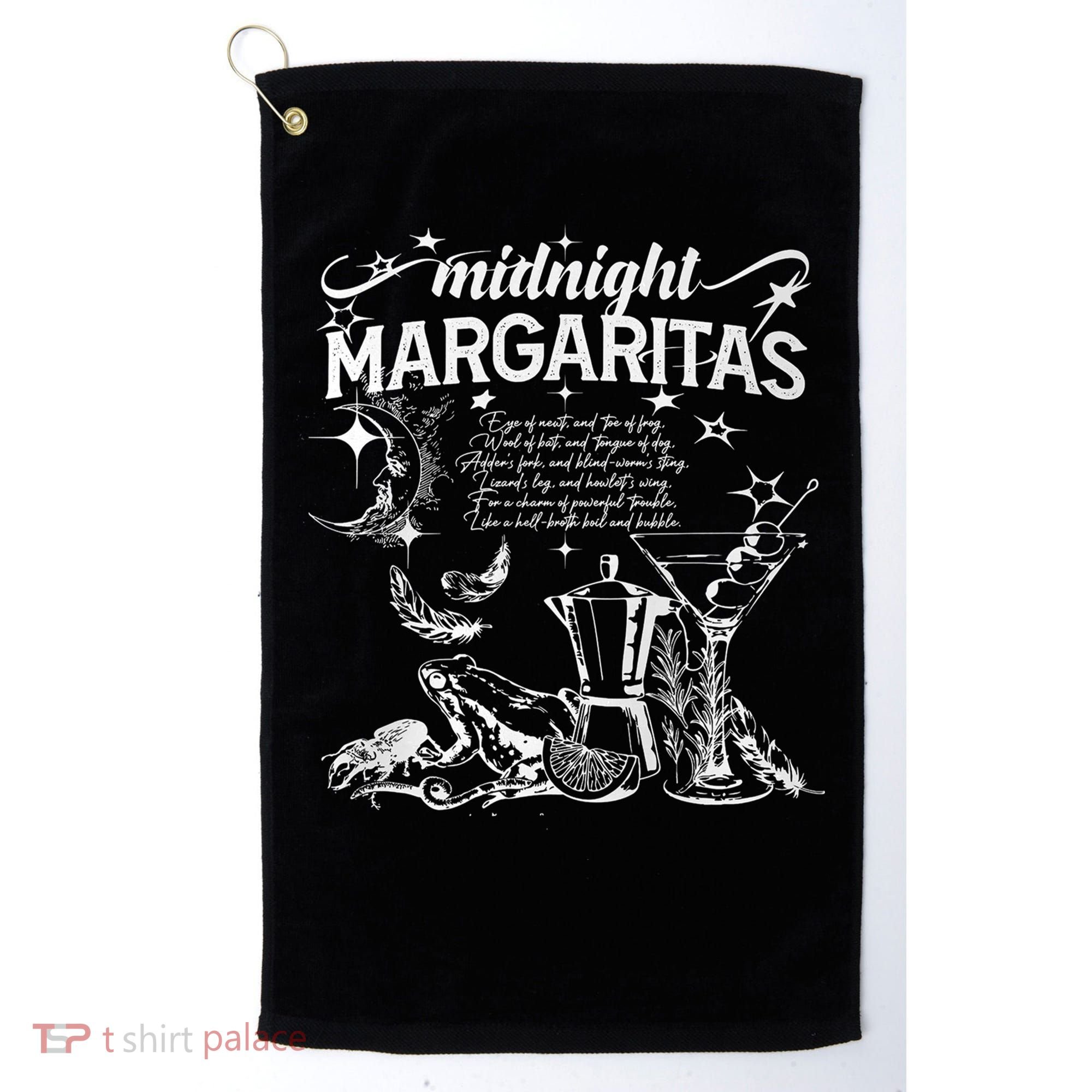 Midnight Margaritas Recipe Halloween Golf Towel