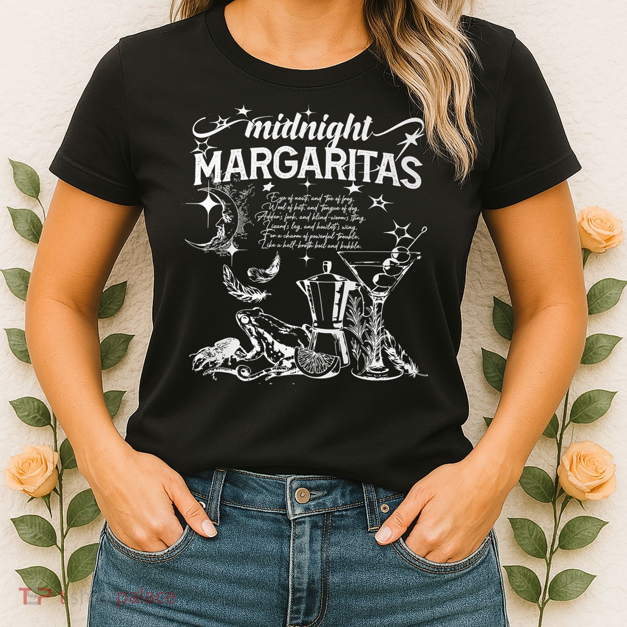 Midnight Margaritas Recipe Halloween Women's T-Shirt
