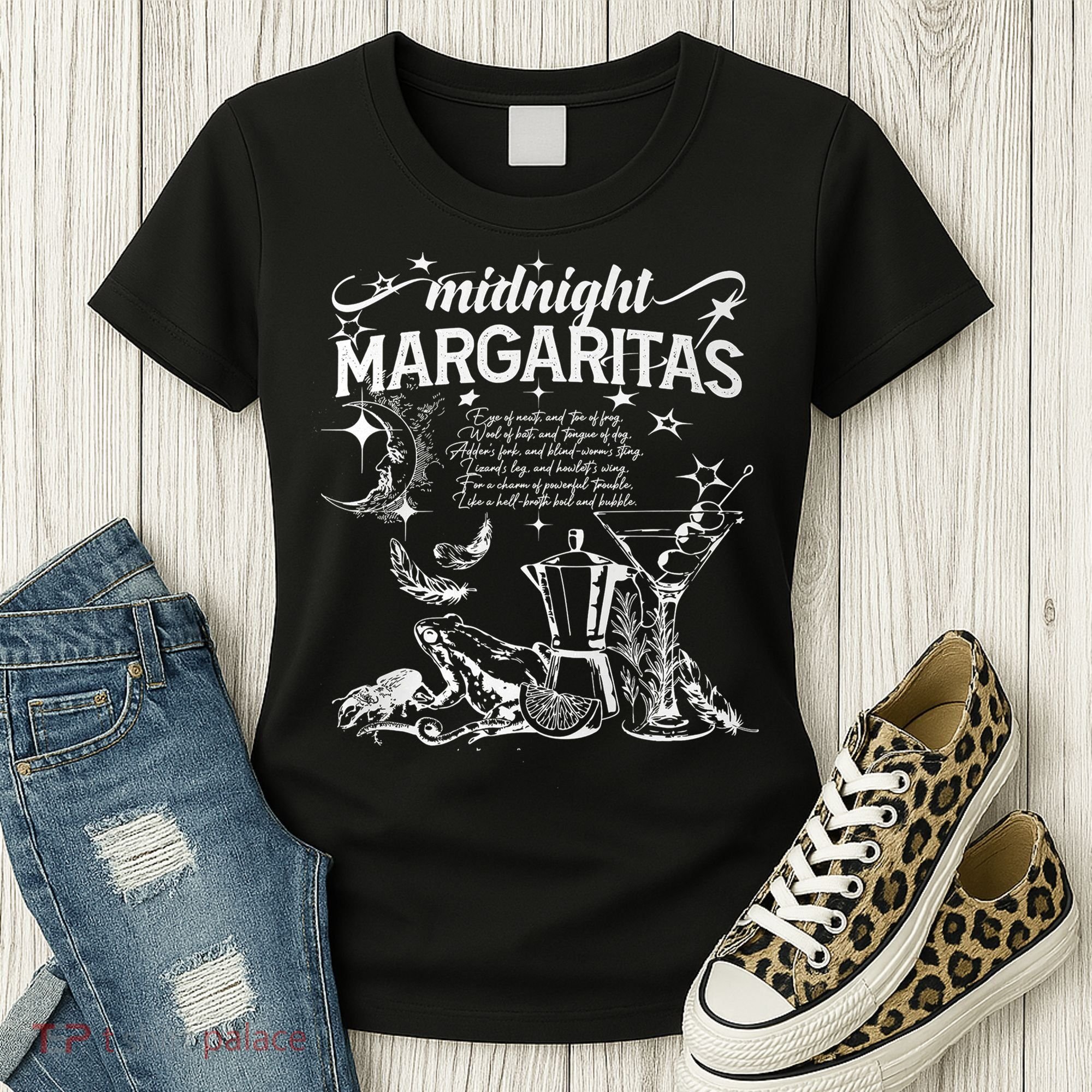 Midnight Margaritas Recipe Halloween Women's T-Shirt