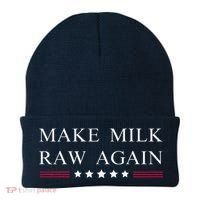 Make Milk Raw Again Funny Raw Milk Beanie thumb 0