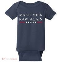 Make Milk Raw Again Funny Raw Milk Baby Bodysuit thumb 0