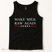 Make Milk Raw Again Funny Raw Milk Tank Top thumb 2