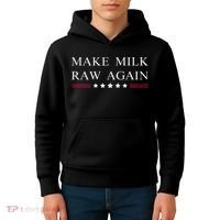 Make Milk Raw Again Funny Raw Milk Kids Hoodie thumb 4