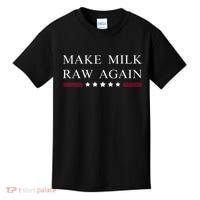 Make Milk Raw Again Funny Raw Milk Kids T-Shirt thumb 0