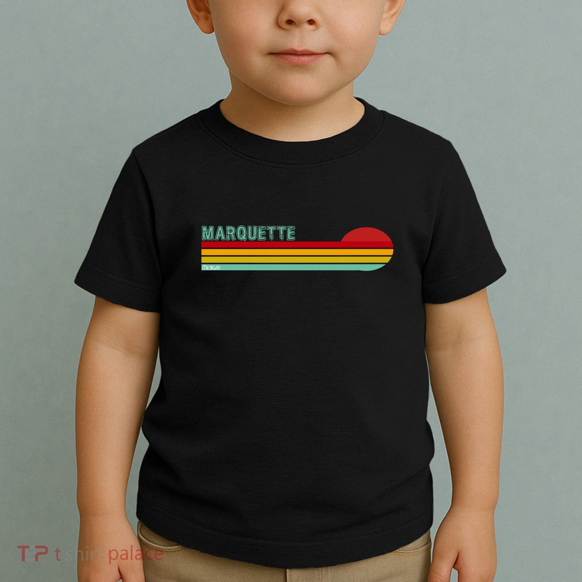 Marquette Michigan Retro Toddler T-Shirt