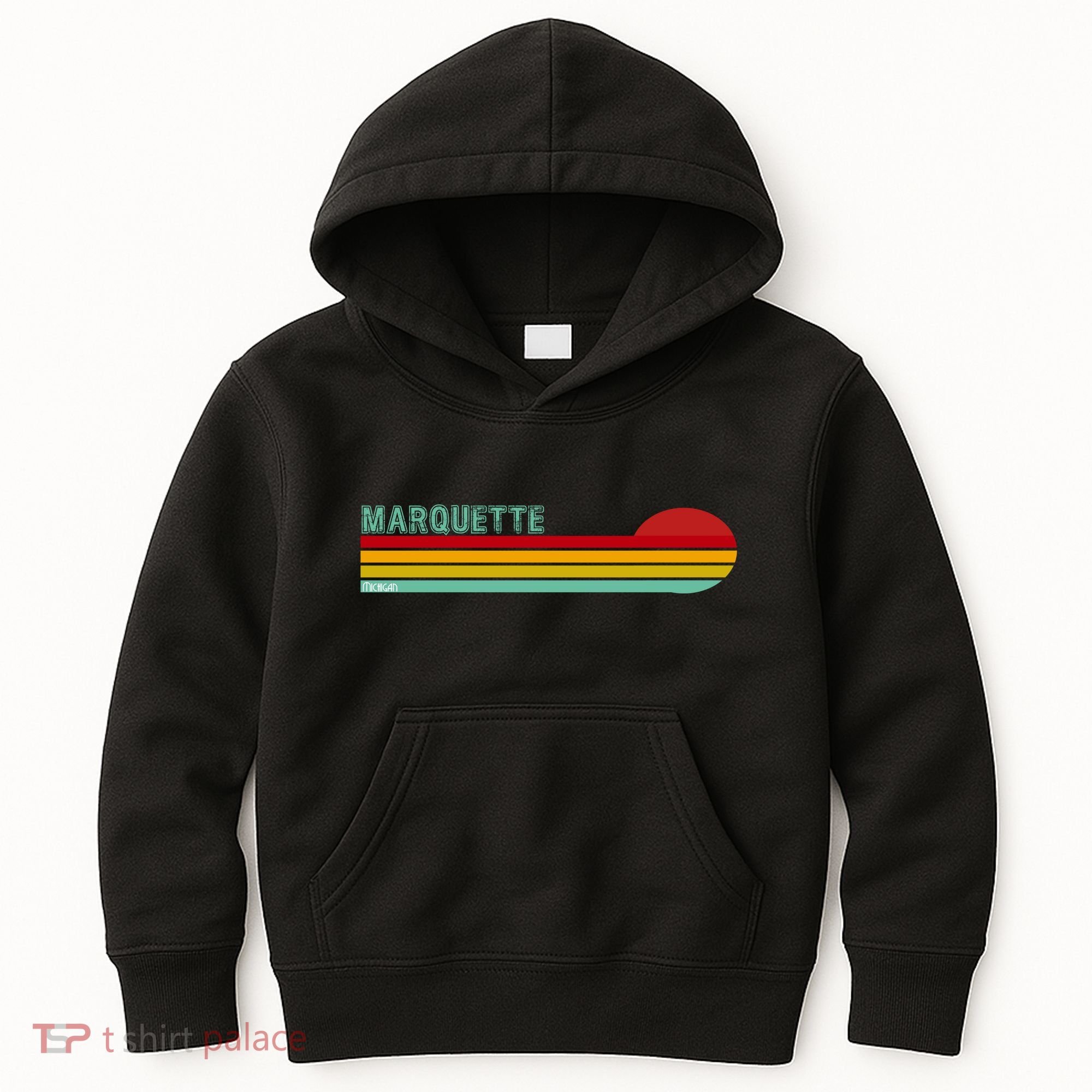 Marquette Michigan Retro Kids Hoodie