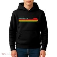 Marquette Michigan Retro Kids Hoodie thumb 4