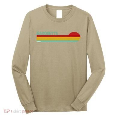 Marquette Michigan Retro Long Sleeve Shirt