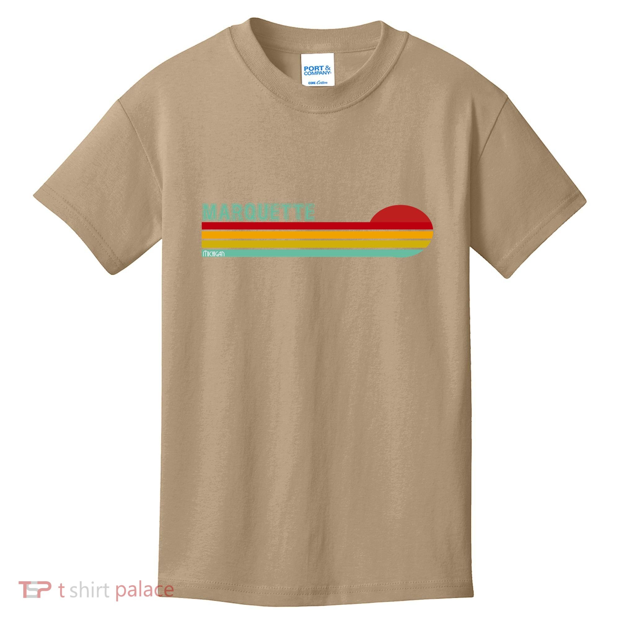 Marquette Michigan Retro Kids T-Shirt