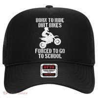 Motocross Motorcycle Ride Dirt Bikes Forced To Go To School Hat thumb 0