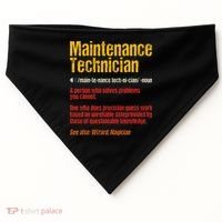 Maintenance Man retro Definition Technician  USA-Made Doggie Bandana thumb 0