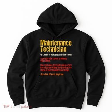 Maintenance Man retro Definition Technician  Hoodie