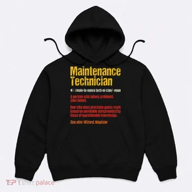Maintenance Man retro Definition Technician  Hoodie