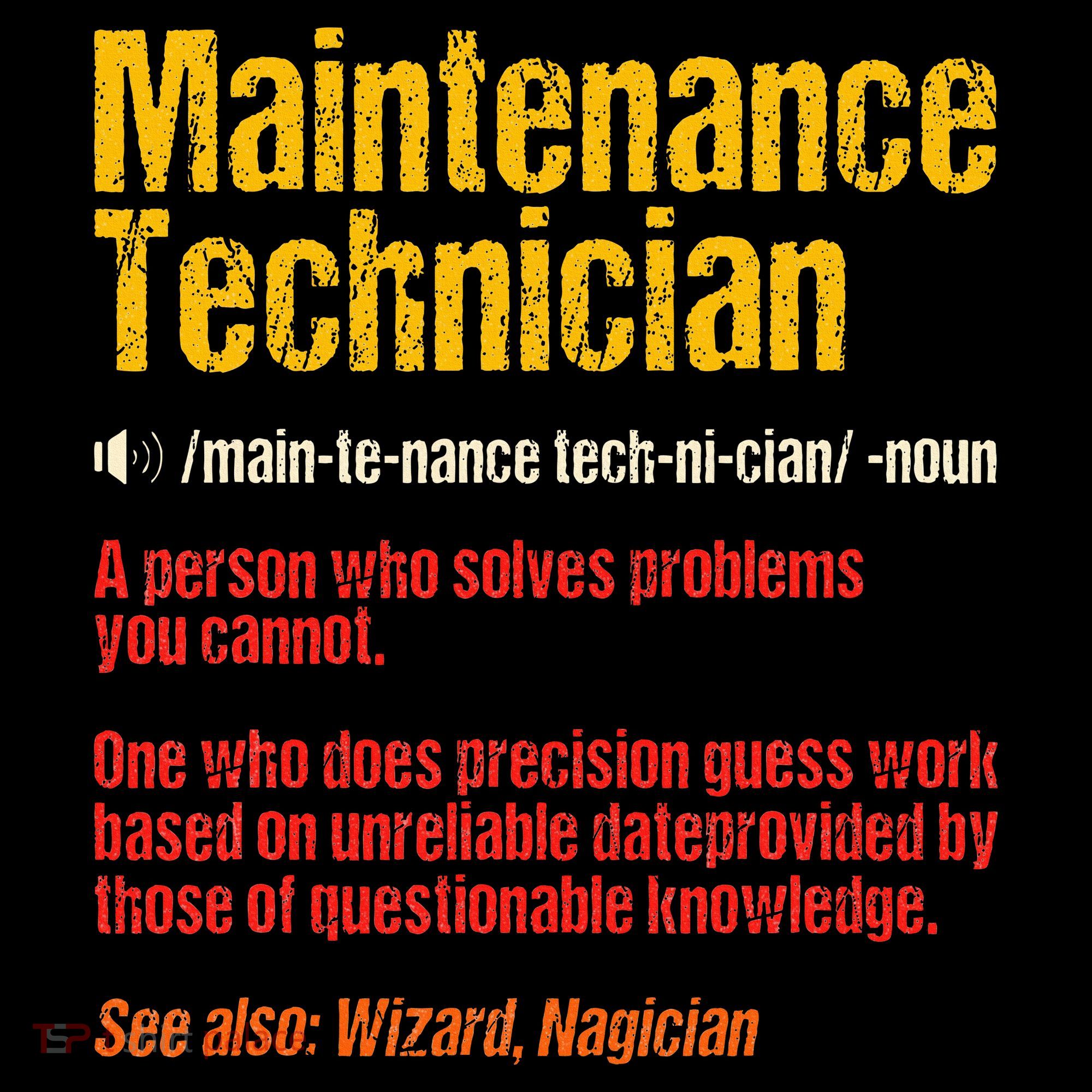 Maintenance Man retro Definition Technician  Long Sleeve Shirt