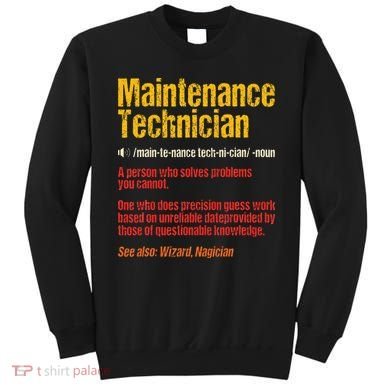 Maintenance Man retro Definition Technician  Sweatshirt
