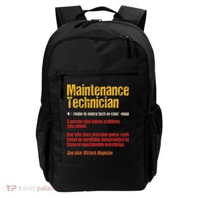 Maintenance Man retro Definition Technician  Backpack