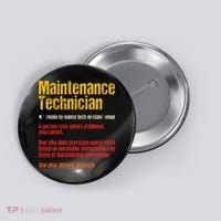Maintenance Man retro Definition Technician  Button thumb 0