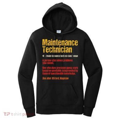 Maintenance Man retro Definition Technician  Women's Hoodie