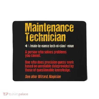 Maintenance Man retro Definition Technician  Mousepad