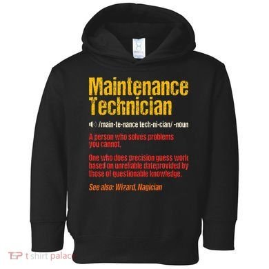 Maintenance Man retro Definition Technician  Toddler Hoodie
