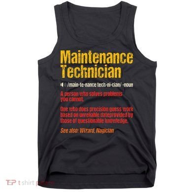 Maintenance Man retro Definition Technician  Tank Top