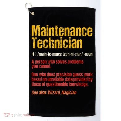 Maintenance Man retro Definition Technician  Golf Towel