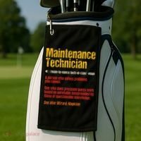 Maintenance Man retro Definition Technician  Golf Towel thumb 2