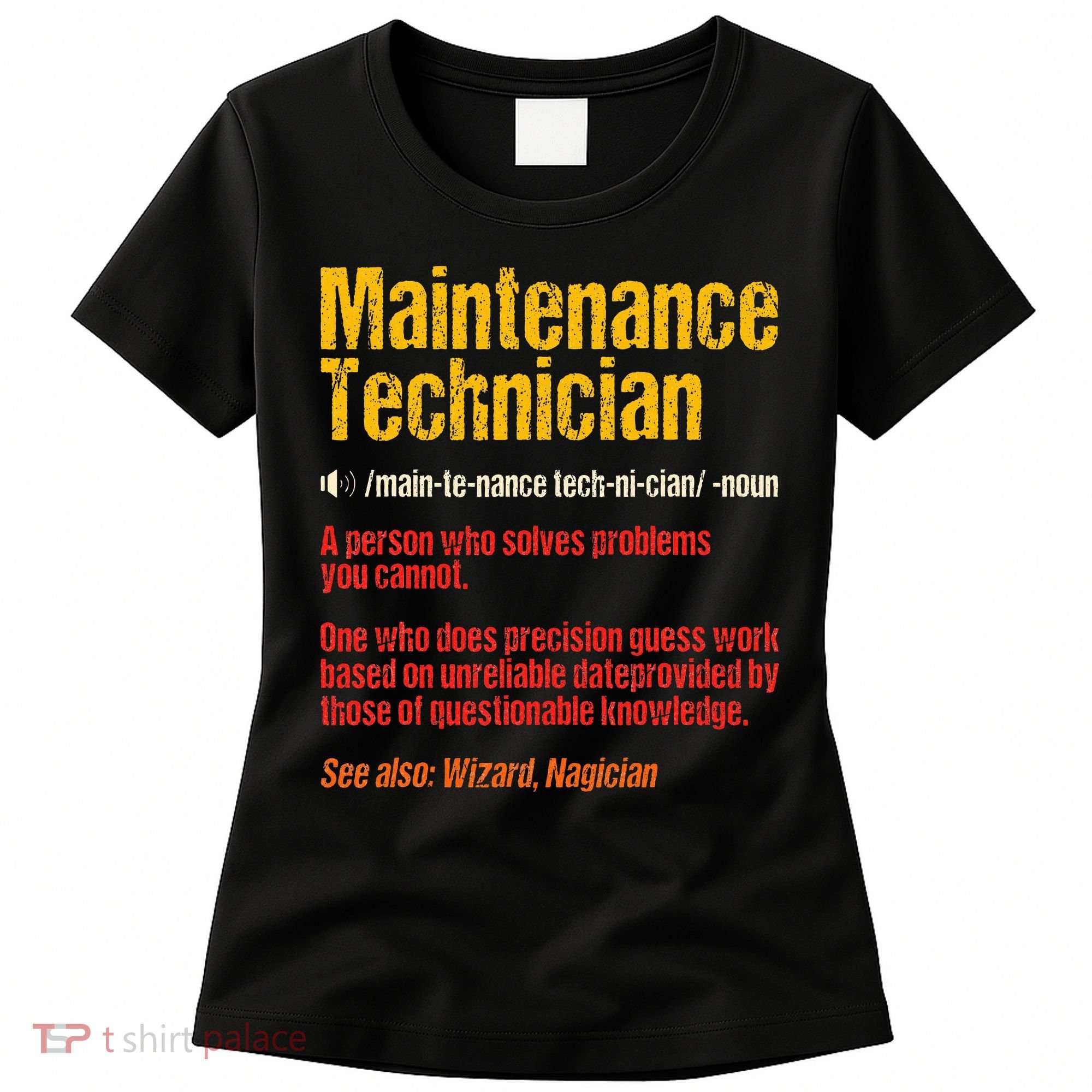 Maintenance Man retro Definition Technician  Women's T-Shirt