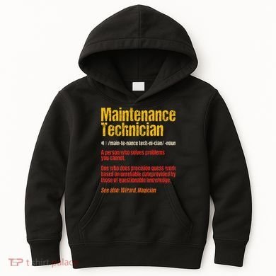 Maintenance Man retro Definition Technician  Kids Hoodie