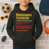 Maintenance Man retro Definition Technician  Kids Hoodie thumb 2
