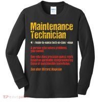 Maintenance Man retro Definition Technician  Kids Long Sleeve Shirt thumb 0