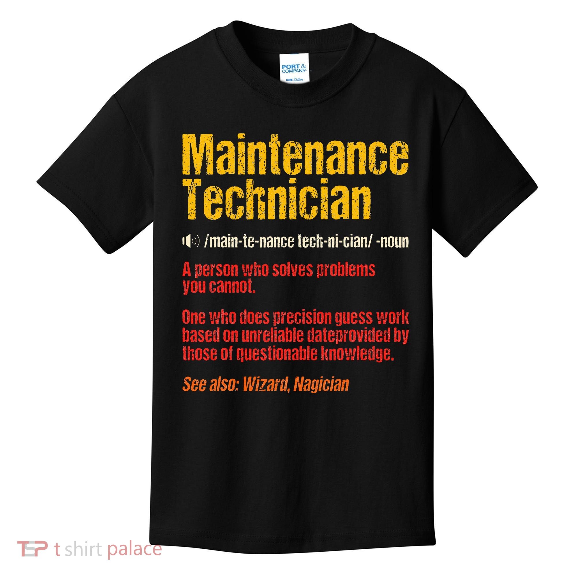 Maintenance Man retro Definition Technician  Kids T-Shirt