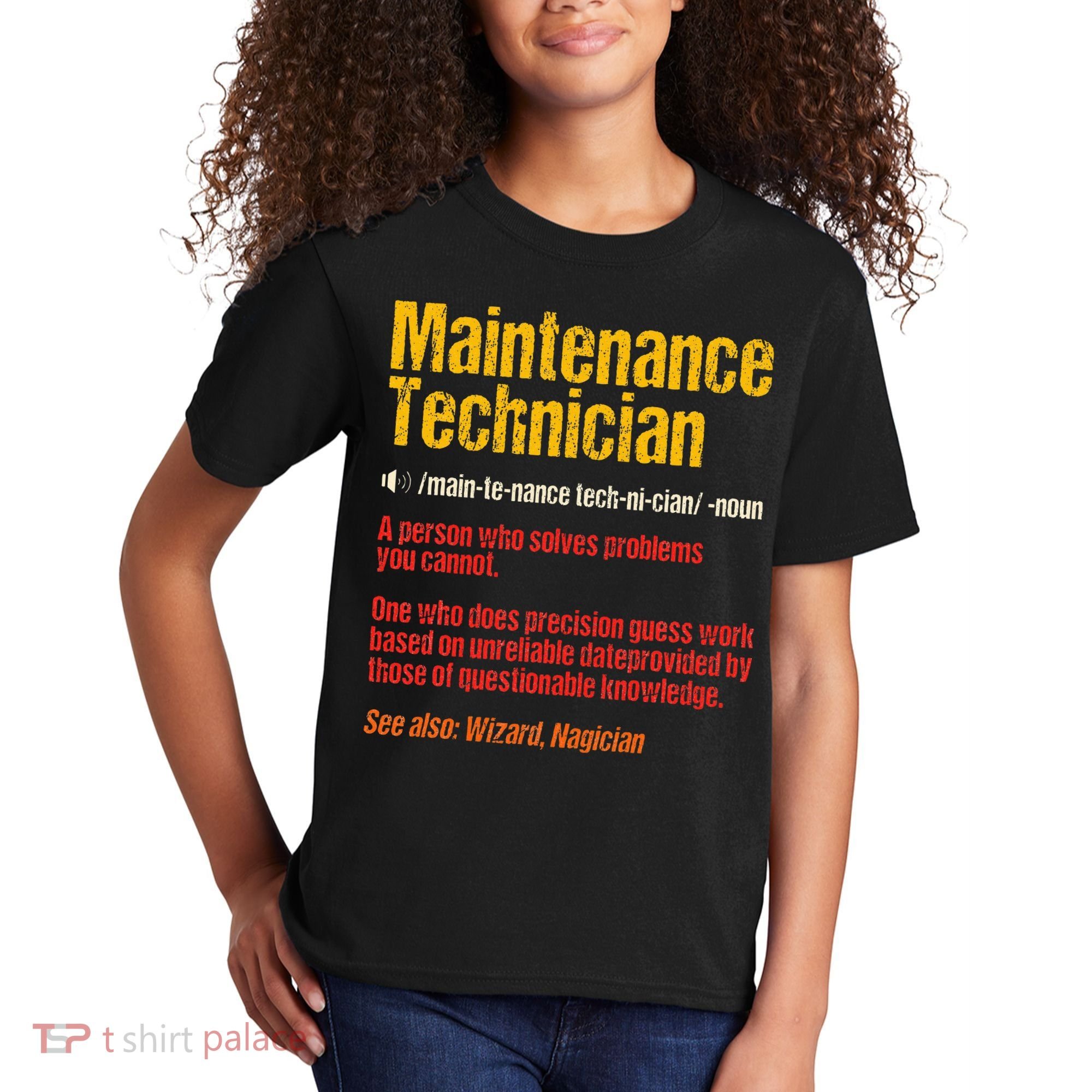 Maintenance Man retro Definition Technician  Kids T-Shirt