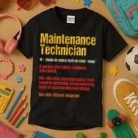 Maintenance Man retro Definition Technician  Kids T-Shirt thumb 3