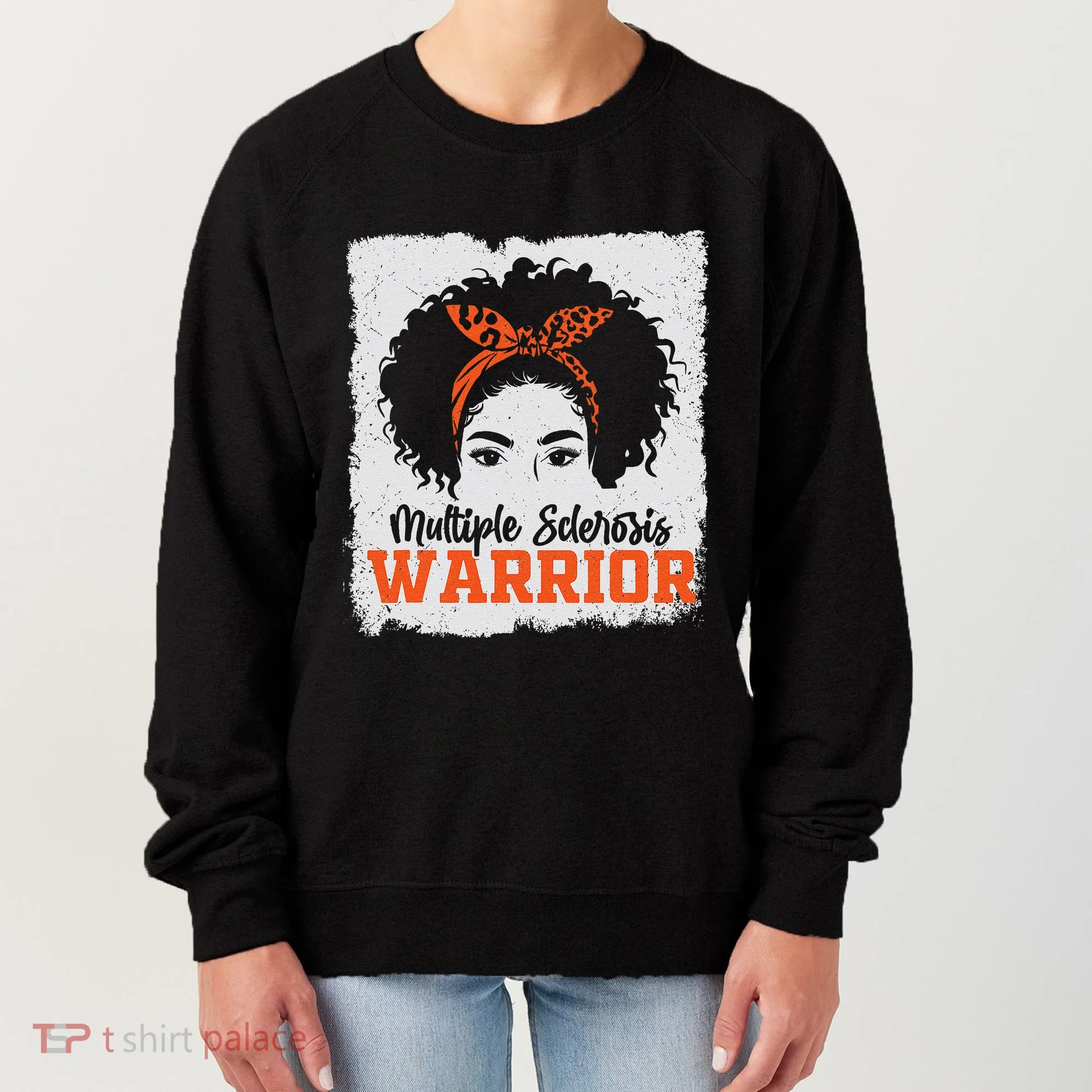 Ms Multiple Sclerosis Awareness Orange Ribbon Women's Sweatshirt